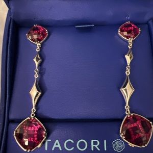 Tacori red quartz “city lights” drop earrings